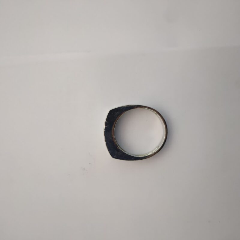 Refined Single-Row Stone Silver Ring