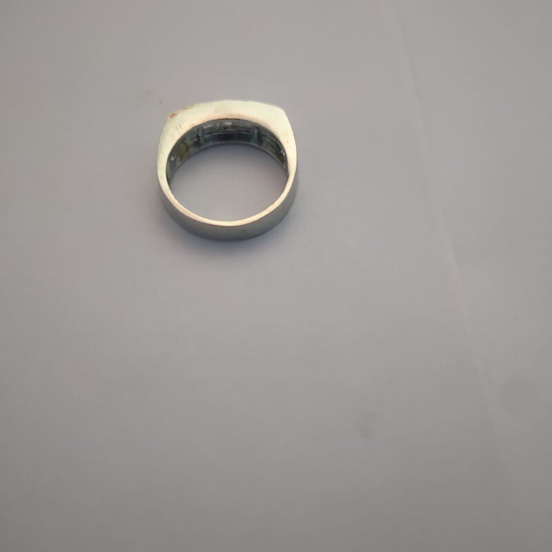 Refined Single-Row Stone Silver Ring
