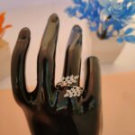 Floral Marquise Zircon Wrap-Style Silver Ring