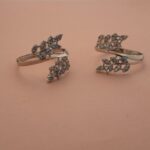 Floral Marquise Zircon Wrap-Style Silver Ring