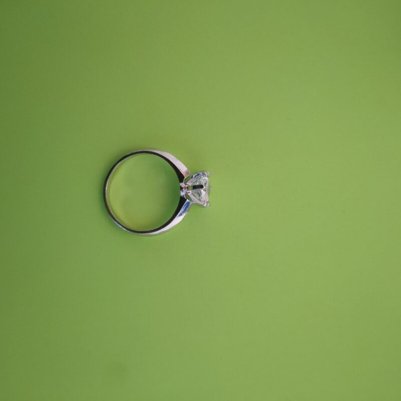 Classic Round-Cut Solitaire Silver Ring