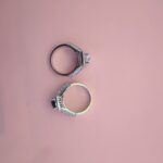 Round-Cut Halo Stone Statement Silver Ring