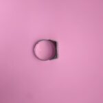 Pave Studded Wide Band Silver Ring