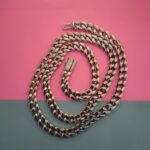 men flat cuban link silver chain