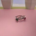 Elegant Crossover Round Silver Ring