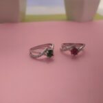 Elegant Crossover Round Silver Ring