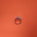 Marquise Cluster Leaf Design Silver Ring