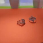 Marquise Cluster Leaf Design Silver Ring