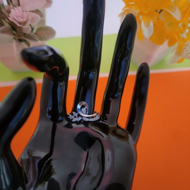 leaf design 925 sterling silver ring