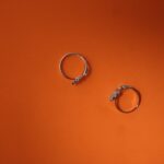 nature inspired silver ring with cubic zirconia