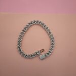 men cuban link silver bracelet