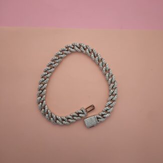 men cuban link silver bracelet