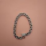 men cuban link silver bracelet