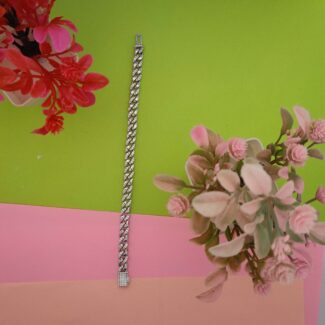 men cuban link silver bracelet