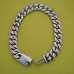 Classic Cuban link 925 silver bracelet for men with polished finish