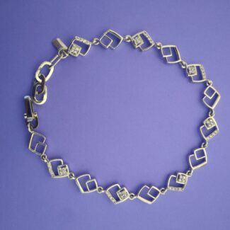 Geometric silver bracelet for women