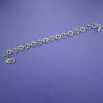 Minimal silver heart bracelet for women