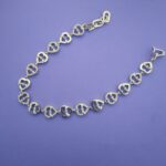 Heart link 925 sterling silver bracelet