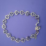 Heart link 925 sterling silver bracelet
