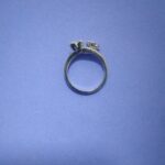 Elegant abstract floral silver ring design