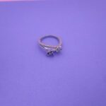 Elegant abstract floral silver ring design