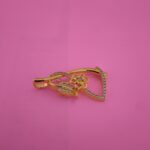 Floral curve 925 silver pendant with cubic zirconia