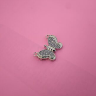 Butterfly shape 925 silver pendant with cubic zirconia