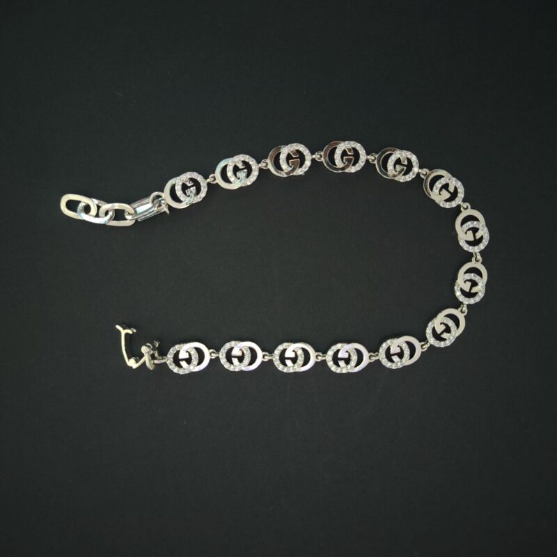 GO design 925 sterling silver bracelet with cubic zirconia stones