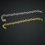 Dual Texture Circle Link 925 Silver Bracelet