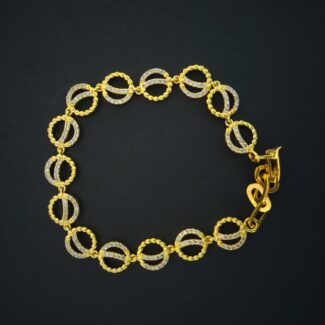 925 silver bracelet with alternating smooth