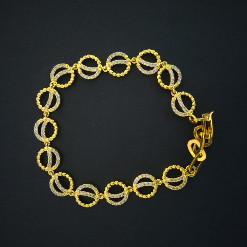 925 silver bracelet with alternating smooth