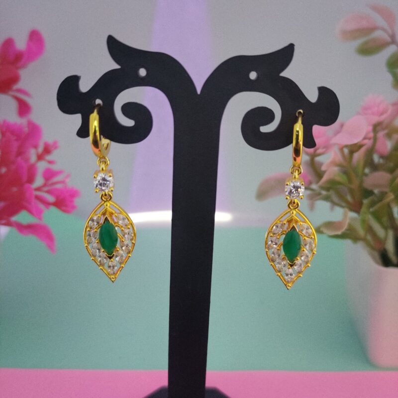 marquise stone silver earrings