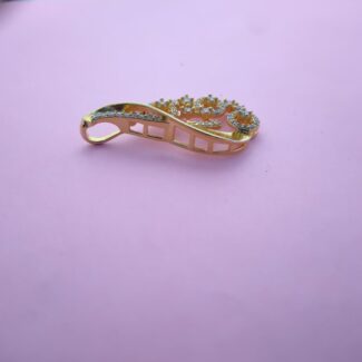 Elegant Swirl CZ 925 Silver Pendant